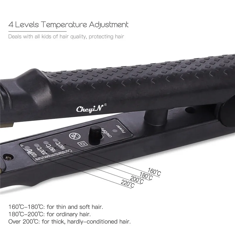 2 в 1 Профессиональные керамические анионные волосы плоские железо алюминий