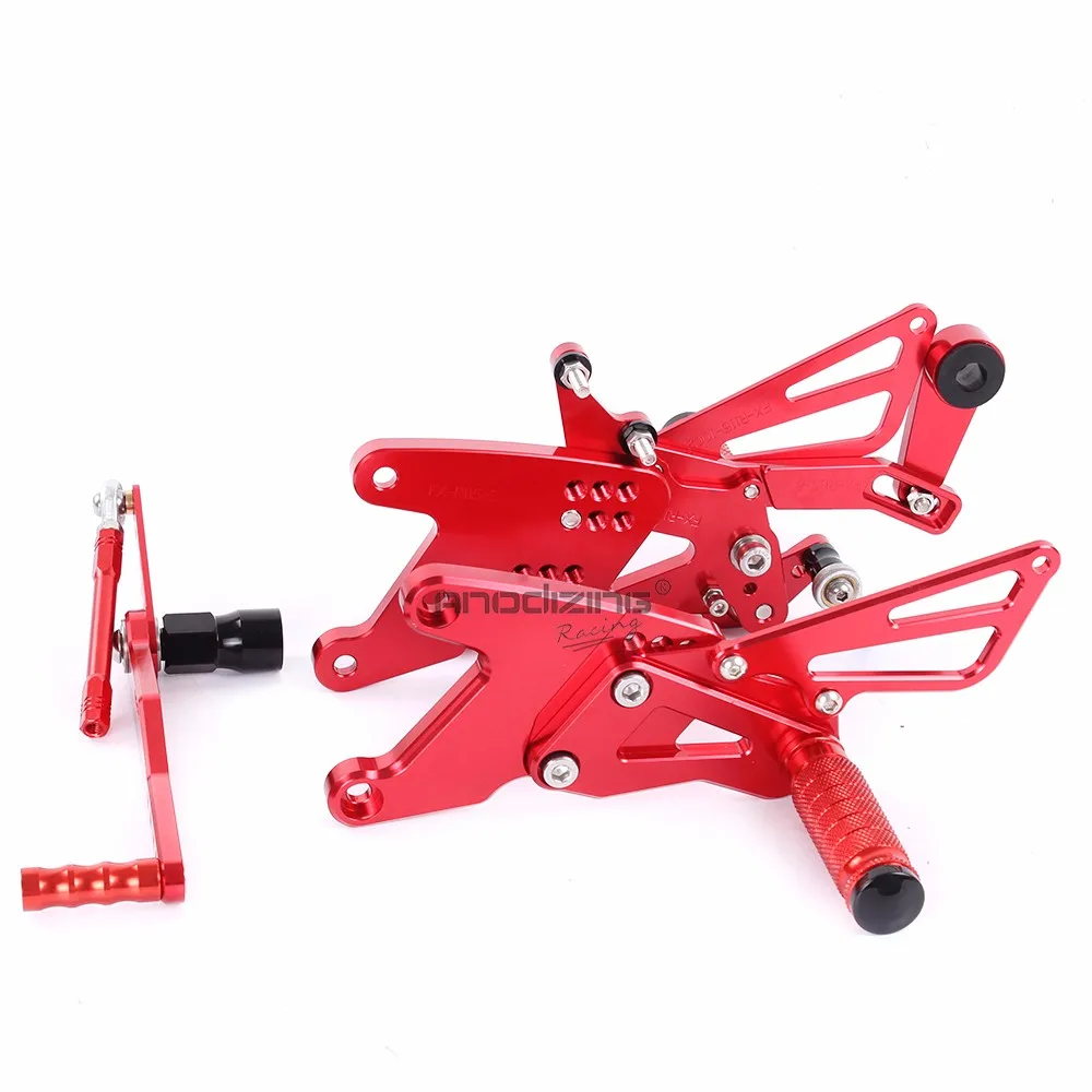 Полный ЧПУ Алюминиевый Мотоцикл Регулируемые Rearsets задние наборы подножки для Yamaha YZF R1