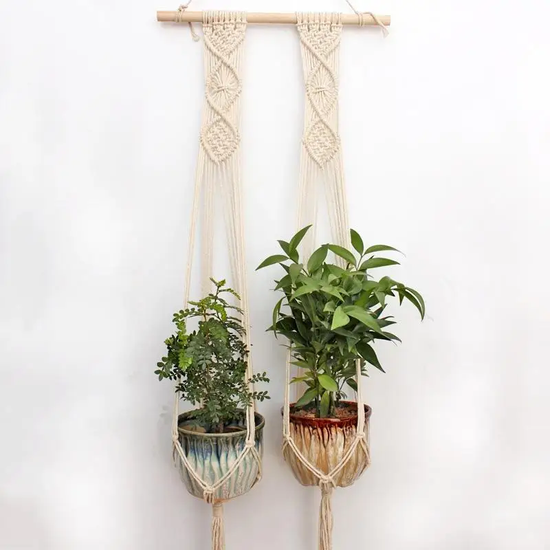 Настенная корзина ручной вязки для помещений и улицы|macrame plant hanger|plant hangermacrame |