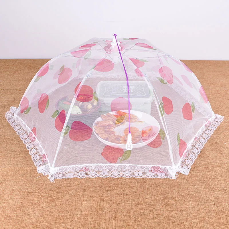 CTREE Fold Food Cover Umbrella-Shaped Anti-flies Printing Flowers Dining table Cooking Covering Kitchen Accessories C742 | Дом и сад