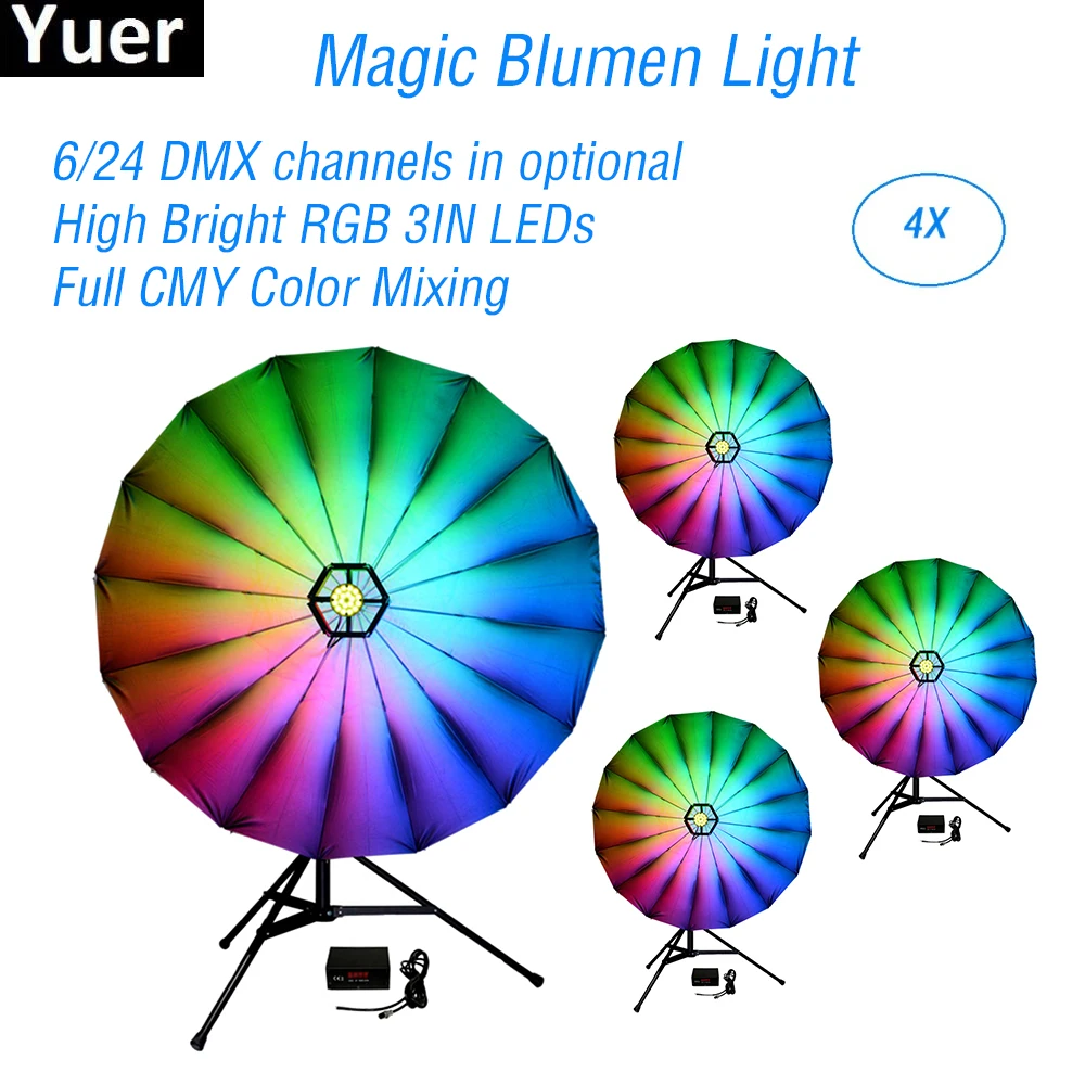 

Magic Blumen Effect Lights 114 pcs 0.2W RGB 6/24 channels LED DMX dj equipment Disco light LED Wash effect party Stage Lights