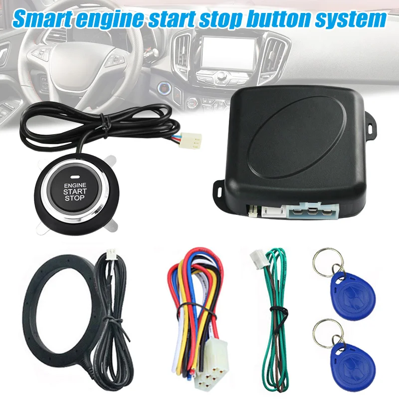 Горячая кнопка пуска автомобиля бесключевая запись RFID замок стартер двигателя