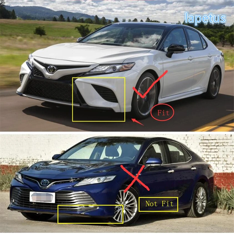 Передний бампер Lapetus нижние Угловые полосы защитная Накладка для Toyota Camry 2018 2021 АБС