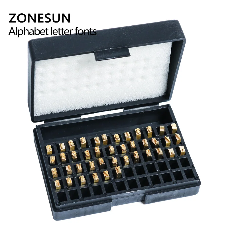 ZONESUN A-Z 0-9 символ письмо номер горячее письмо для кода ленты Дата печатная машина