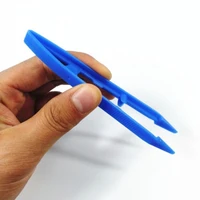 100 pcs 11x2 3cm blue medical plastic tweezers wholesale disposable tweezers tools forceps for crafts diy jewelry making