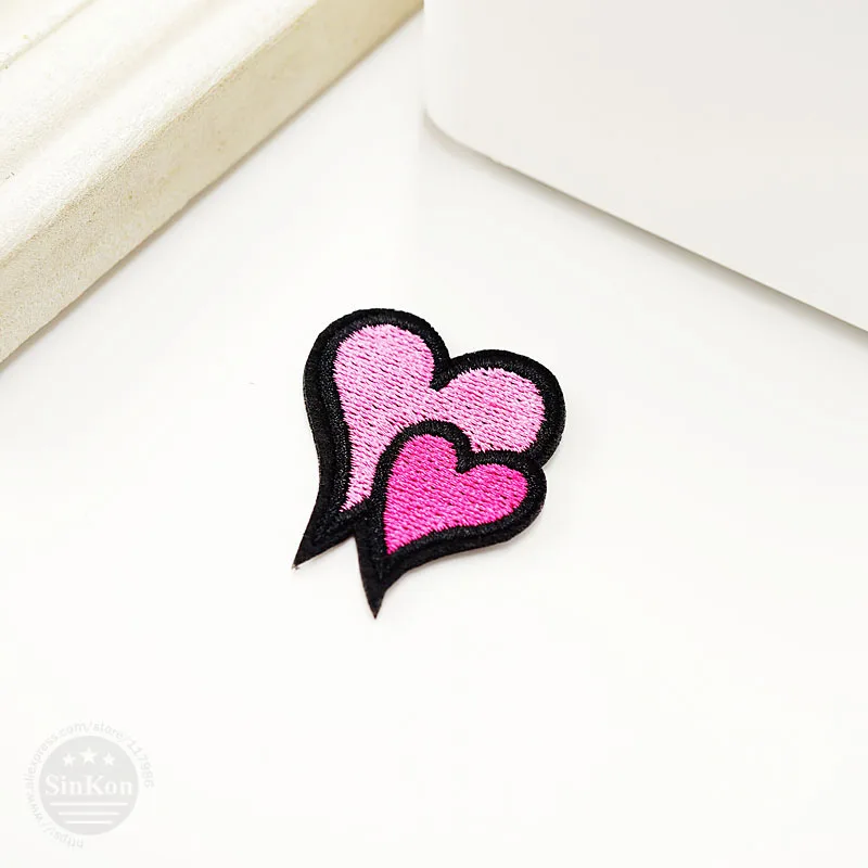 Heart (Size:3.4x3.8cm) Cartoon Badges DIY Embroidery Patch Applique Clothes Clothing Sewing Supplies Decorative Badge Patches | Дом и сад