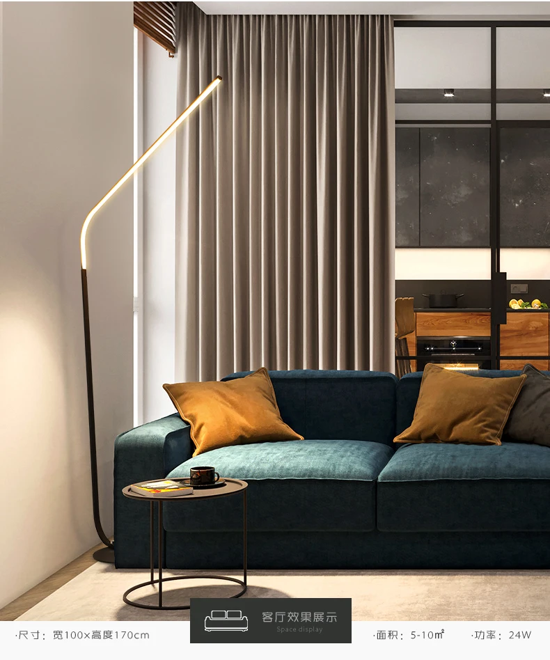 

Iron Simple Floor Lamp Creative Office Floor Lamp Nordic Modern Minimalist Post-modern table lamp Home Bedroom Study Room