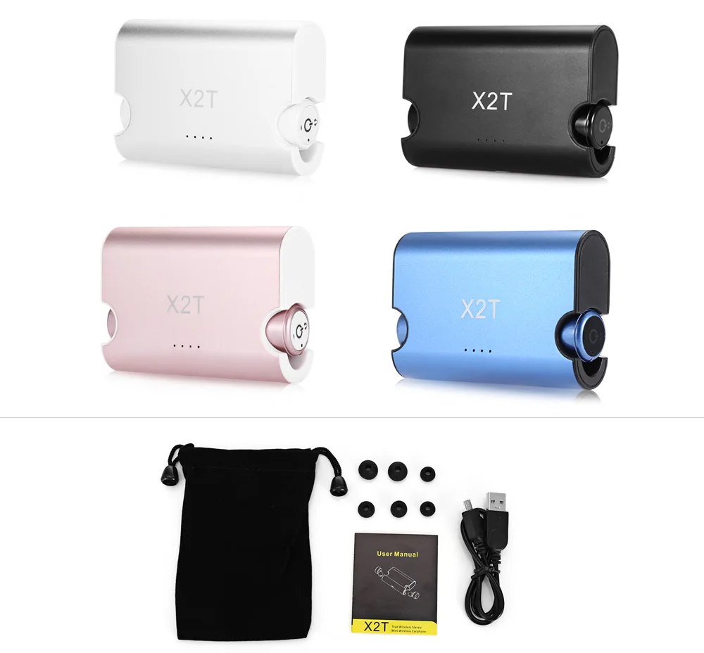 Мини X2T настоящие беспроводные наушники TWS двойная Bluetooth 4 2 гарнитура вкладыши с