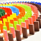 120 шт.компл. цветные деревянные блоки домино забавные игры для детей раннее образование Веселая игрушка Монтессори Обучающие игрушки подарок