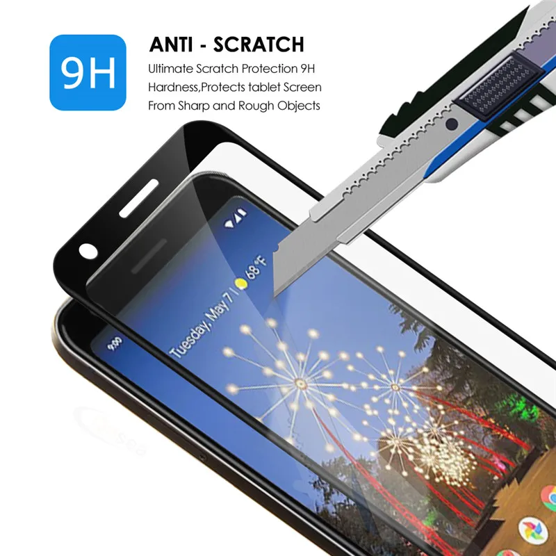 Qosea Защита экрана для Google Pixel 3a XL 9H полное покрытие пленка 3 4D изогнутая