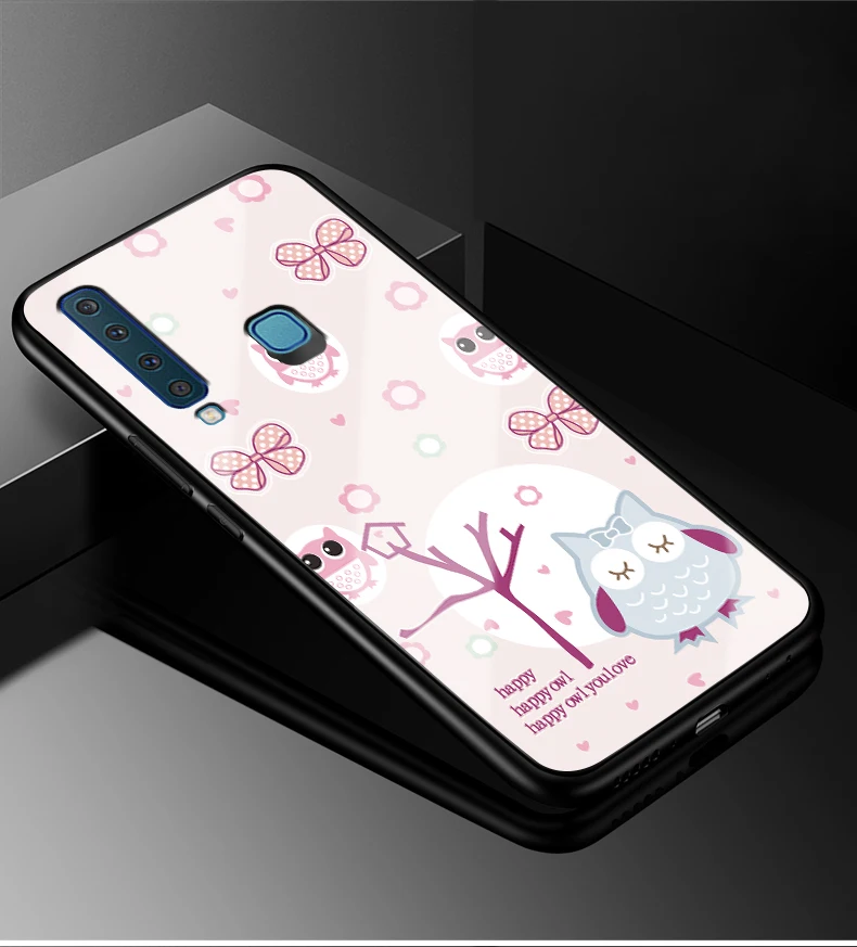 A 6,3 A9S для samsung A9 чехол стеклянный жесткий чехол для телефона чехол для samsung Galaxy A9 чехол A 9 9A мягкий силиконовый бампер