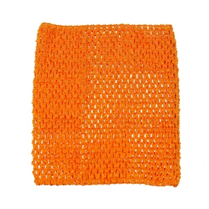 Orange tube top 1 шт. вязаный крючком пачка топ Топ 10 дюймов вязаный крючком повязка на голову для девочек юбка-пачка Топы - Цвет: Orange tube top