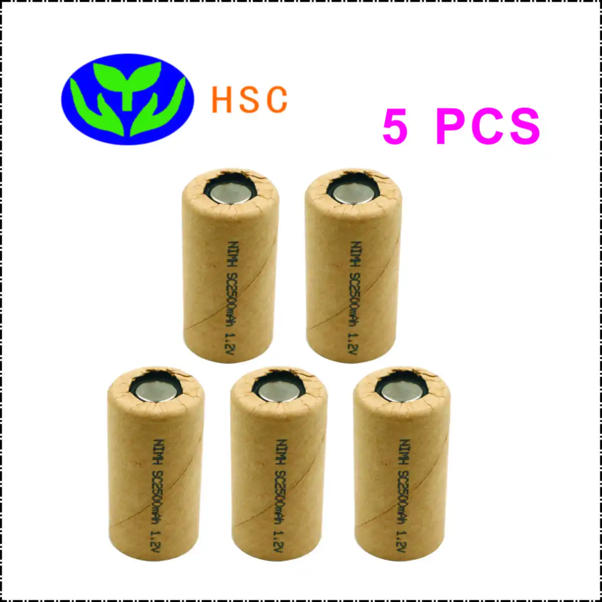 SC2500-5 SC2500mAh 1,2 V перезаряжаемая NiMh батарея, высокая скорость разряда 10C для батареи электроинструмента - Цвет: SC2500-5