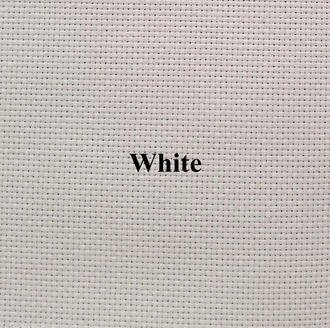 White Oneroom 50x50 см 100x100 см 145x100 см Aida 14ct белая ткань розовый черный льняной зеленый вышивка крестиком Ткань Холст сделай сам ручная работа - Цвет: White