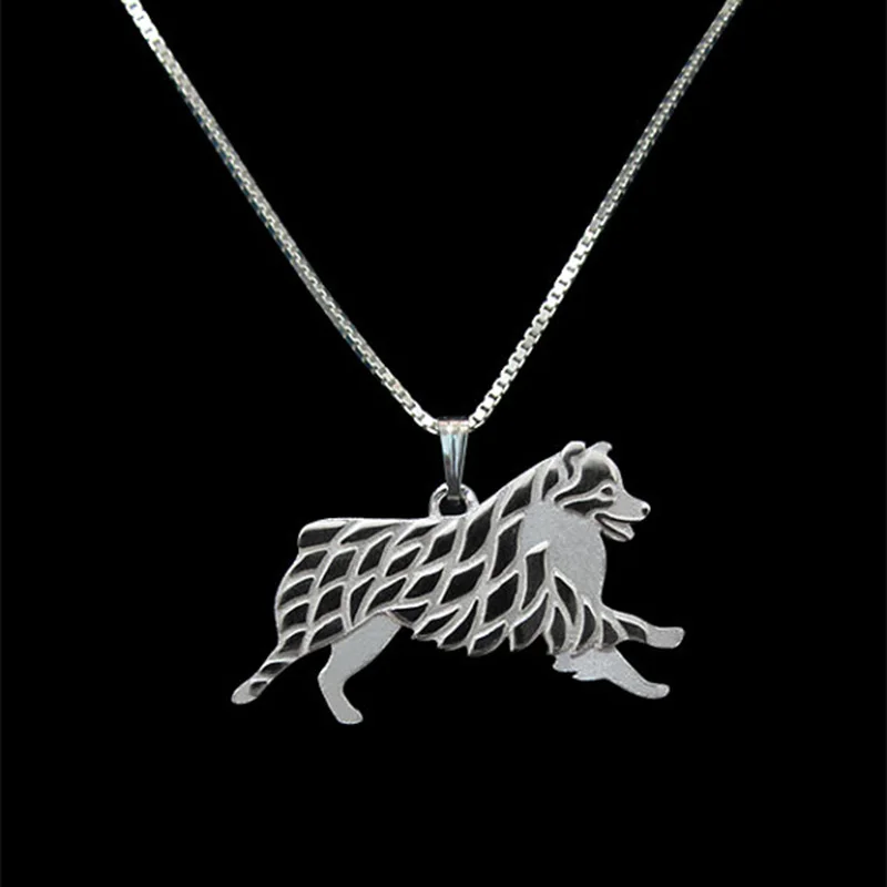 Ожерелье с кулоном австралийская пастушка золотого и серебряного цвета ожерелье