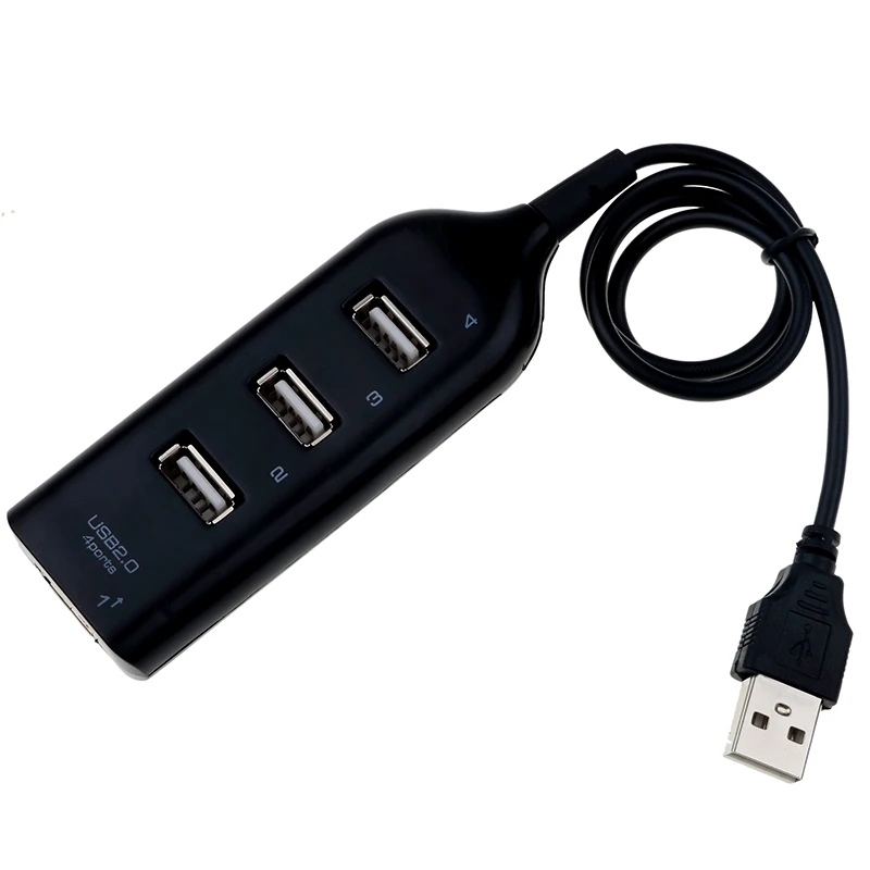 USB 2 0 4 портовый usb хаб Сплиттер Kebidu адаптер концентратор высокоскоростной мини