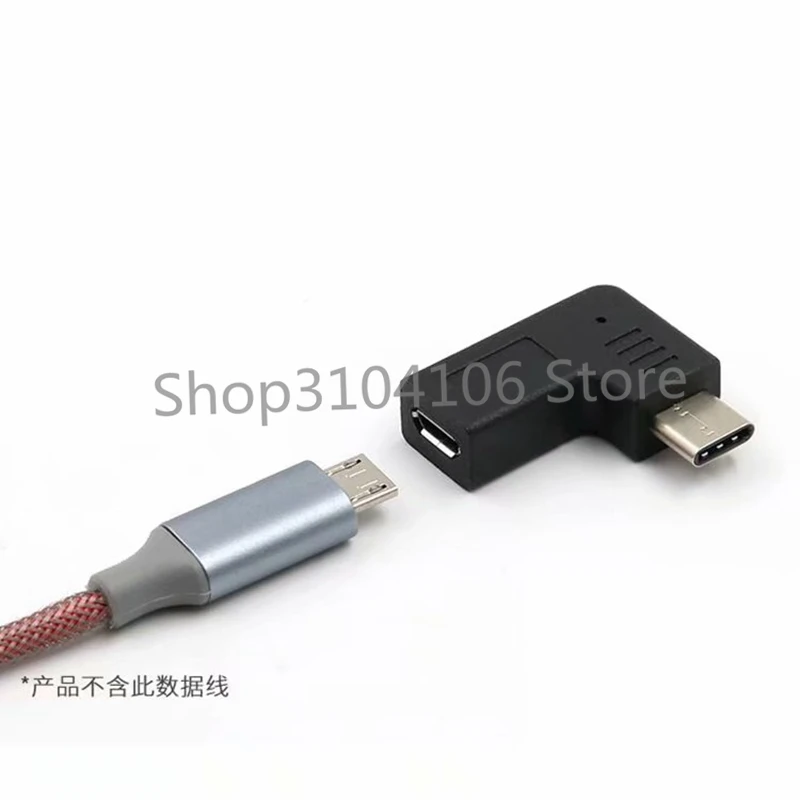 USB-C Type-C 3 1 папа к Micro USB 2 0 5Pin адаптер для передачи данных 90 градусов угловой тип