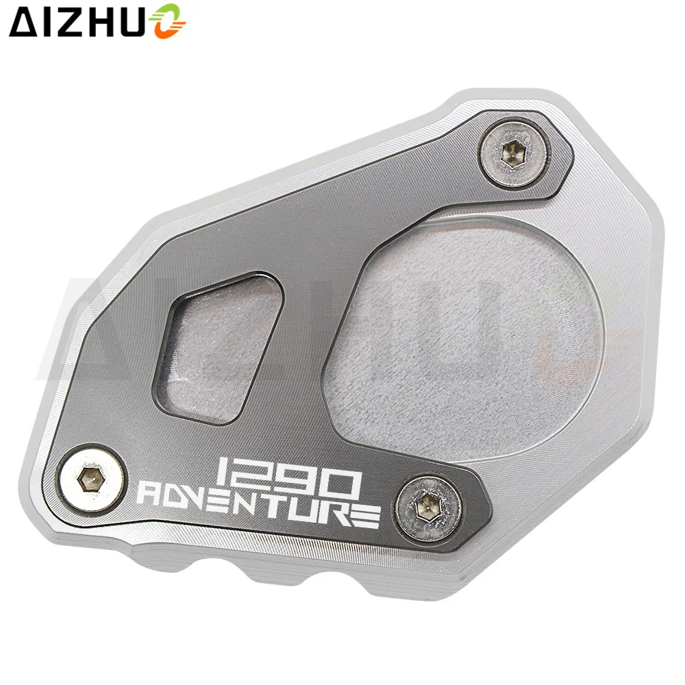 CNC Aluminum Motorcycle Kickstand Extension Plate Silver Motor With Side Stand Enlarge Support Pad For 1290 Adventure R | Автомобили и