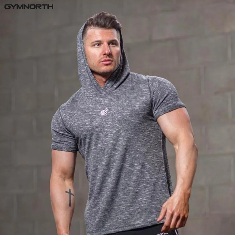 

Мужские толстовки GYMNORTH для фитнеса и бодибилдинга без рукавов, тренировочная одежда, повседневные топы, майки с капюшоном, 3 цвета, 2018