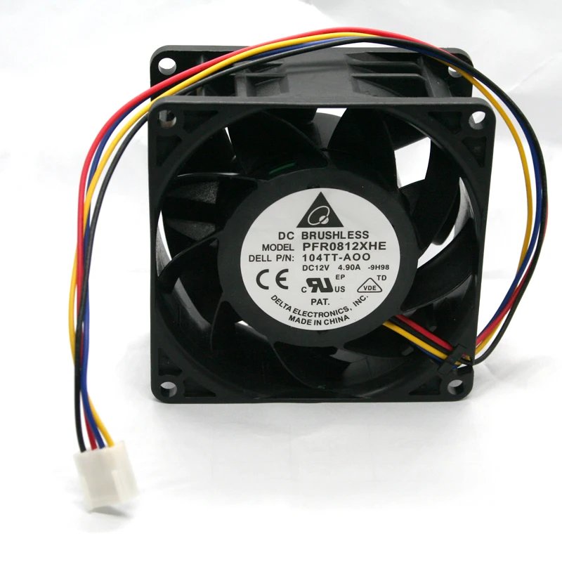 

Original DELTA PFR0812XHE 8cm 8038 80*80*38MM DC 12V 4.9A 4-wire Large Air Volume Server Cooling Fan