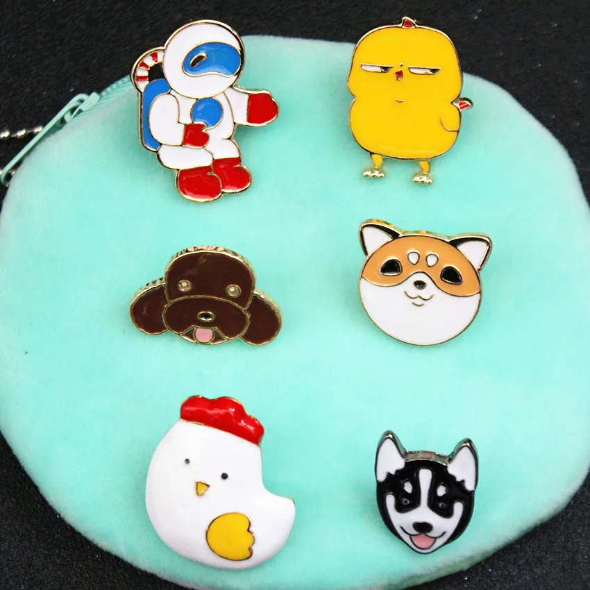 Timlee X003 Free shipping Cartoon Lovely Animal Chick Dog Astronaut Brooch Pins Fashion Jewelry Wholesale | Украшения и