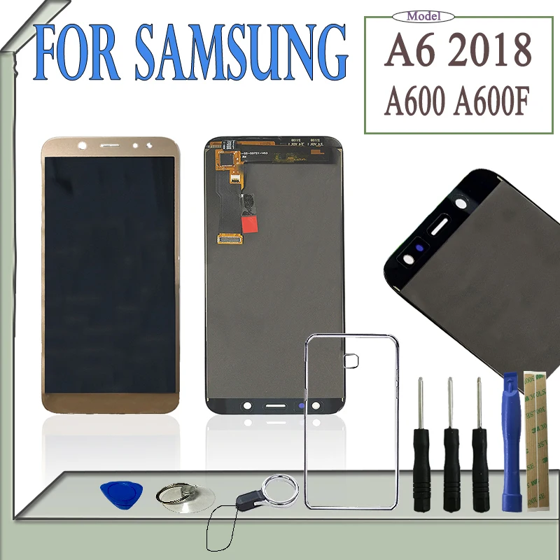 SZMUGUA 5 6 ''регулировка яркости ЖК-дисплей для Samsung Galaxy A6 2018 A600F A600FN сенсорный