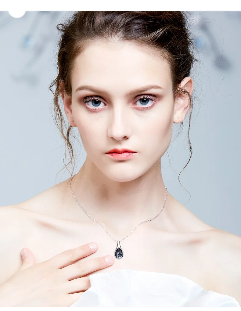 Ожерелье Warme Farben с кристаллами Swarovski для женщин, корейское простое ожерелье с кристаллами в виде капли воды, модное ювелирное изделие, ожерелье