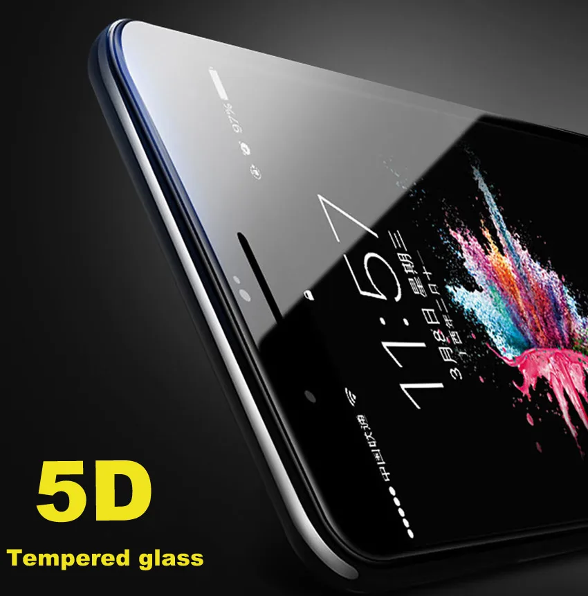 5D изогнутый край для iPhone 8 7 6 Plus X полное покрытие экрана протектор чехол XS MAX XR