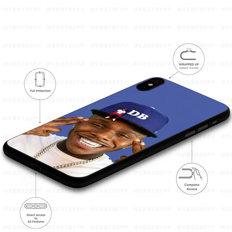 Мягкий силиконовый чехол WEBBEDEPP DaBaby для iPhone 11 Pro Xr Xs Max X или 10 8 7 6 6S Plus 5 SE |