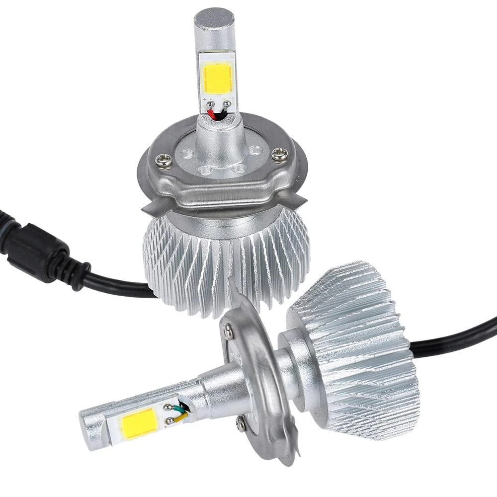 Бесплатная доставка супер яркий автомобиль H4 светодиодные фары лампы COB высокой