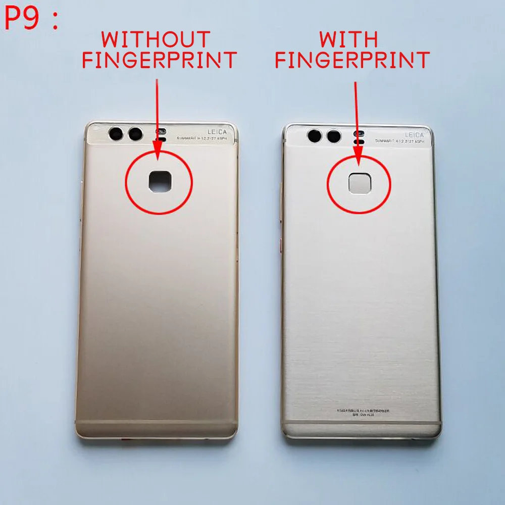 Отпечаток пальца Senor задняя крышка корпус батареи для huawei P9 Задняя крышка батареи корпус+ Боковая кнопка+ объектив для huawei P9 задняя крышка корпуса