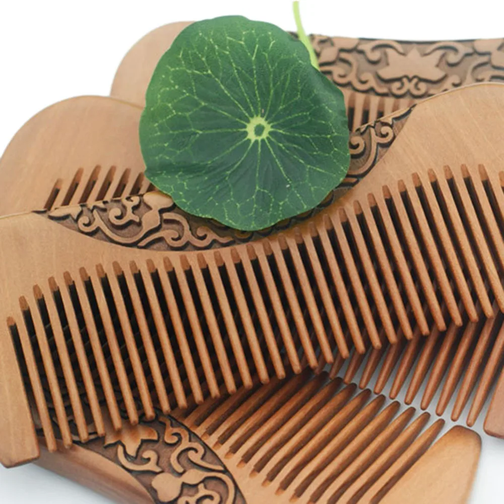 Карманная деревянная расческа натуральное зеленое сандаловое дерево супер