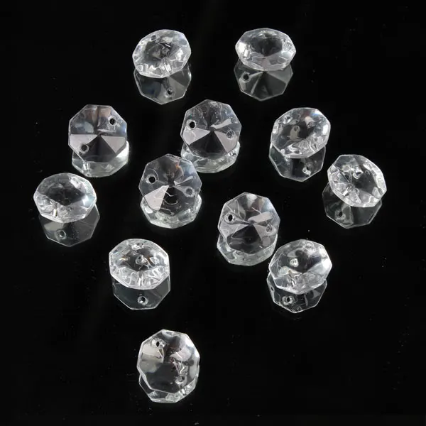 Прозрачные 14 мм 100 шт хрустальные бусины акриловые Восьмиугольные Бусины 2