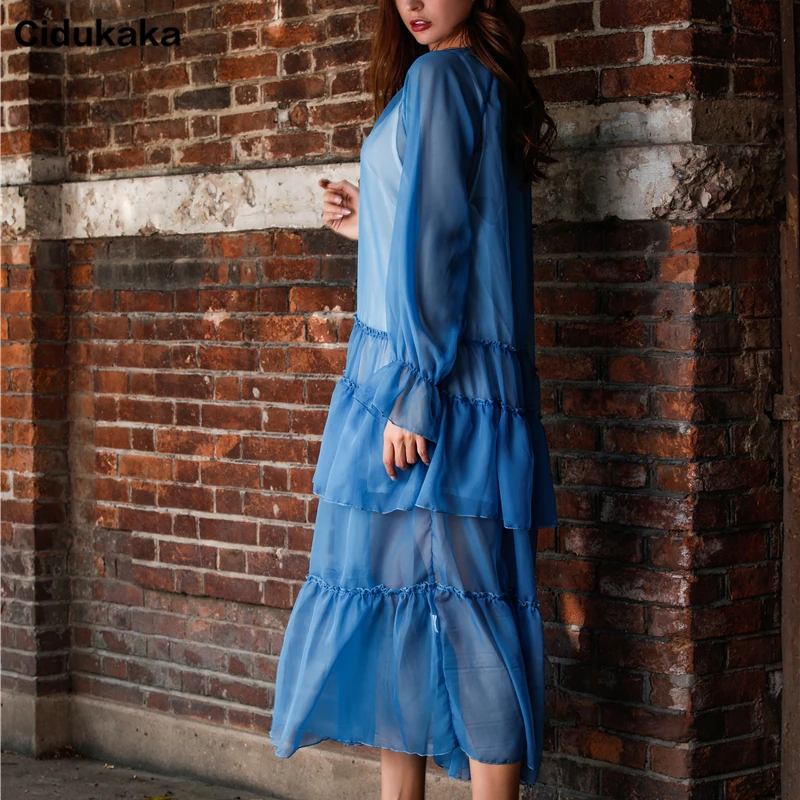 Cidukaka перспектива плиссированное платье элегантный 2019 летние каникулы Boho Chic