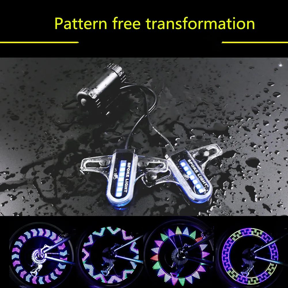 Велосипедный фонарь индукционный светодиодный светильник для колес 2 х14