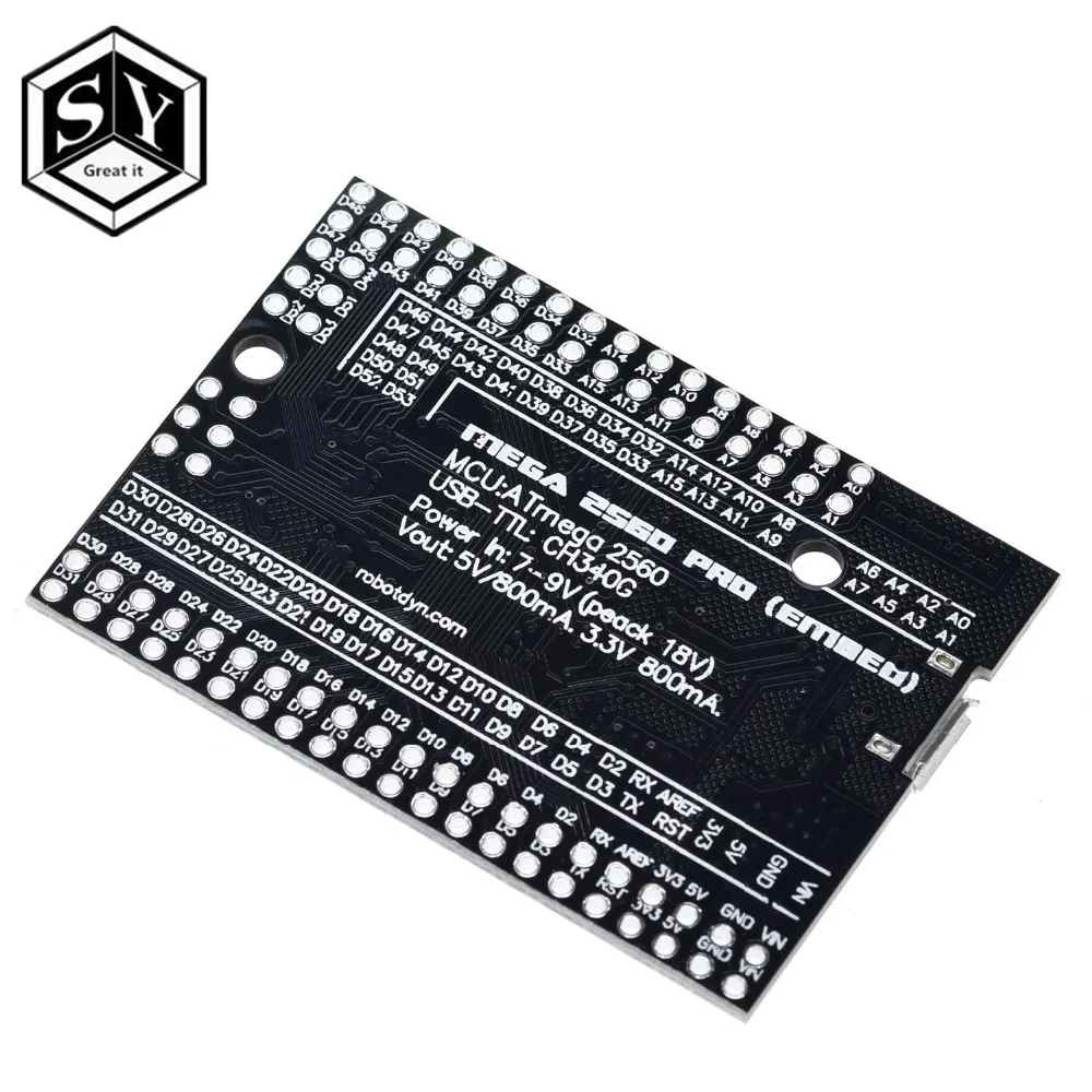 1 шт. Great IT Mega 2560 PRO MINI 5 В(встраивание) CH340G ATmega2560-16AU с наконечниками, совместимыми с arduino Mega 2560