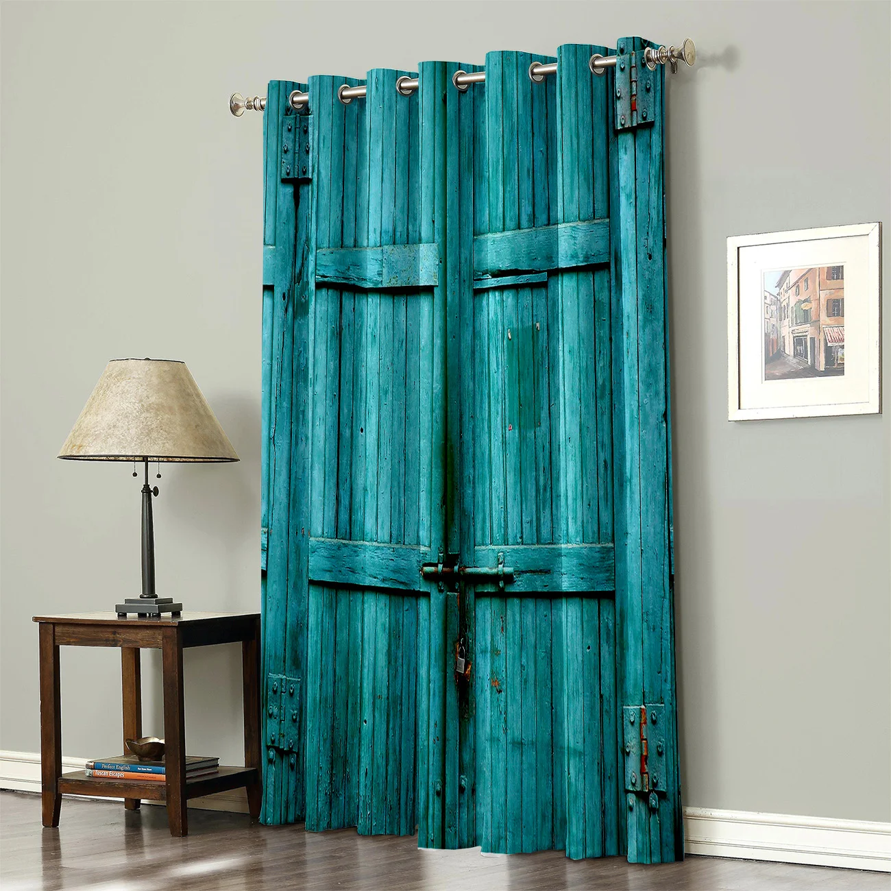 Ретро двери сарай ручка оконные шторы занавески для комнаты большие окна