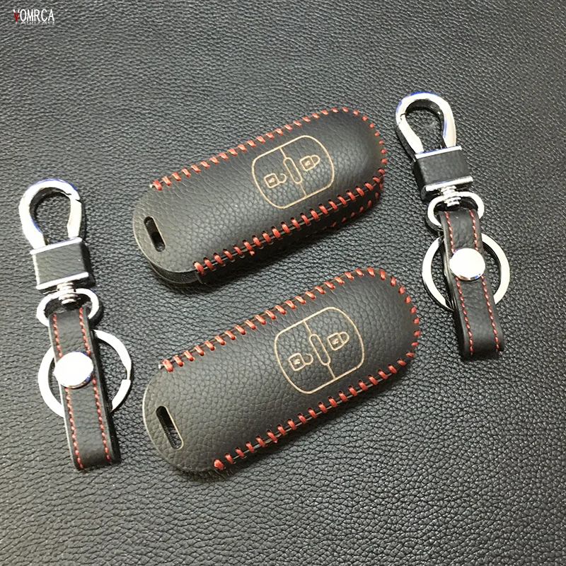 Чехол для автомобиля из натуральной кожи Mazda|2 buttons key shell|fob cover2 button |