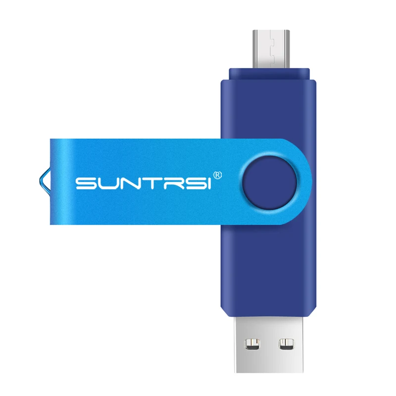 Suntrsi OTG USB флеш-накопитель 32 Гб 16 Гб Флешка для смартфона/планшета/ПК USB2.0 Поворотная USB флешка 64 ГБ 8 ГБ реальная емкость