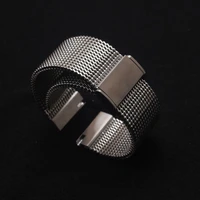 new high quality watchbands 18mm 20mm 21mm 22mm stainless steel black silver watches mesh band watch bracelet strap fit brands