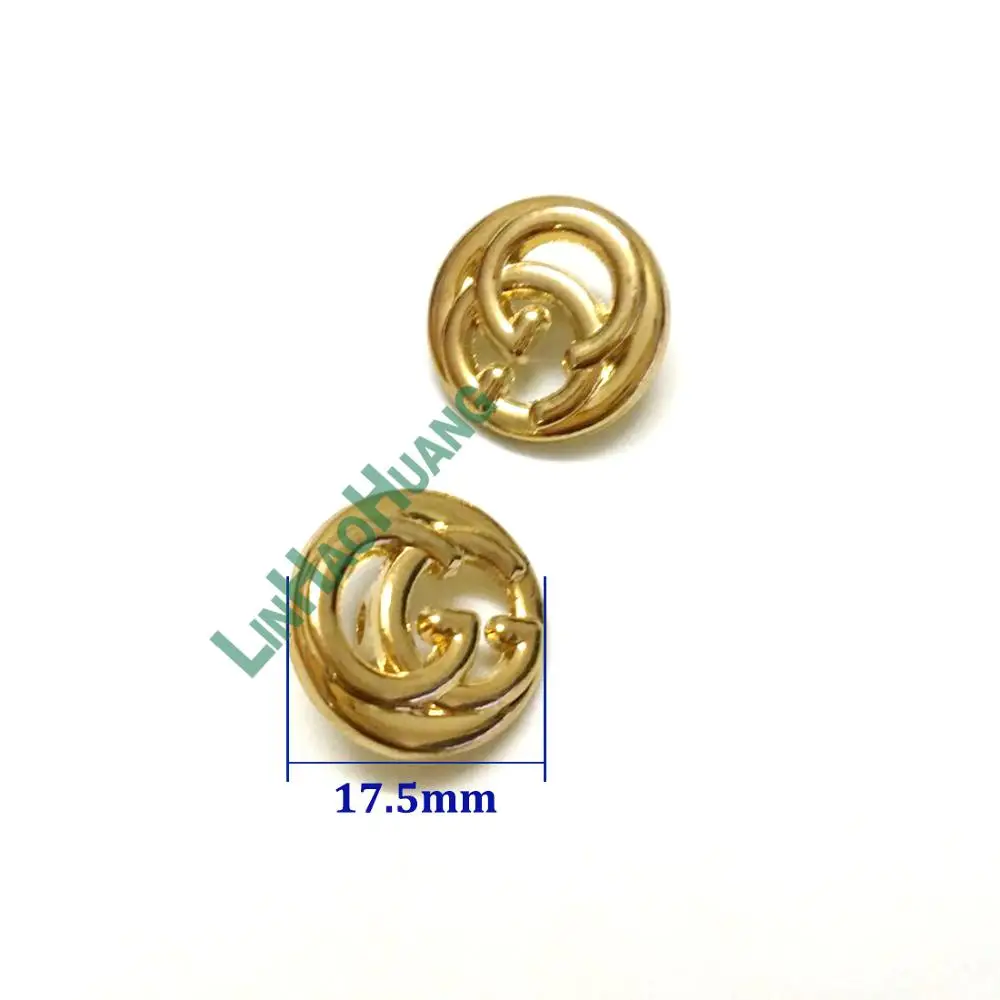 Мода 100 шт/партия металлические сплавные Швейные Кнопки Золотое пальто кнопки 17 5
