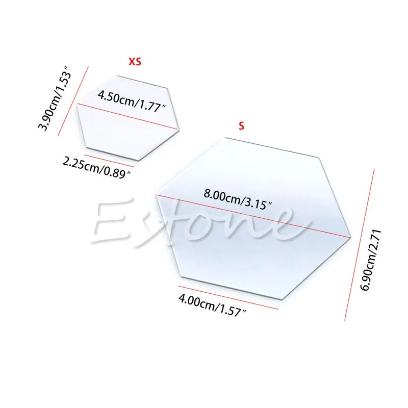 New Qualified Wall Stickers 12Pcs 3D Mirror Hexagon Vinyl Removable Sticker Decal Home Decor Art DIY | Дом и сад
