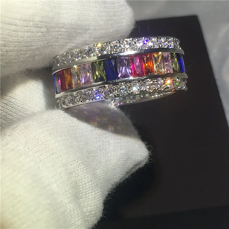 Трендовое кольцо 15ct Mitul цвета циркон камень белый золотой заполненный юбилей