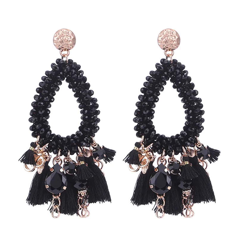 E0577 Black Sehuoran Boho массивные серьги, дизайн, геометрические серьги для женщин, Висячие серьги, висячие серьги, богемное ювелирное изделие - Окраска металла: E0577 Black