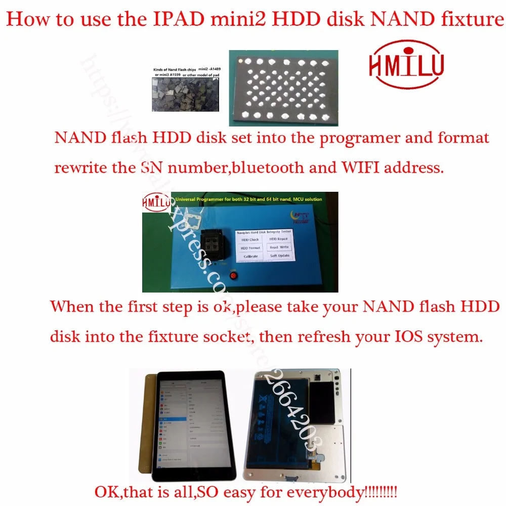 16G NAND флэш-диск для ремонта инструментов Замена флэш-памяти и расширение памяти и разблокировка ipad