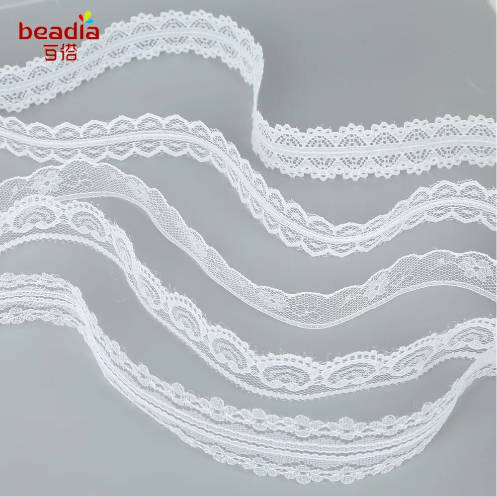 Белая шифоновая кружевная лента 10 ярдов ширина смешанного стиля кружево для