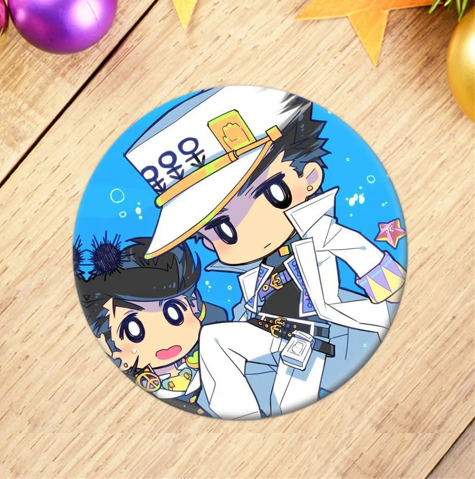 10 1 шт. значок аниме Jo Необычные Приключения Jotaro Kujo Косплей брошь коллекция булавок для украшения рюкзаков - Окраска металла: 10