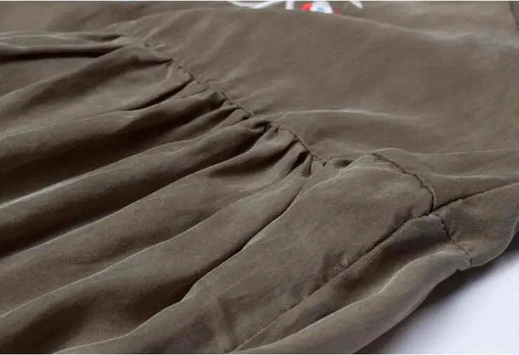 

Vintage Dress Women Plus Size Embroidery Spring And Summer Round neck half sleeve Elegant Casual Dress Female M-XXL