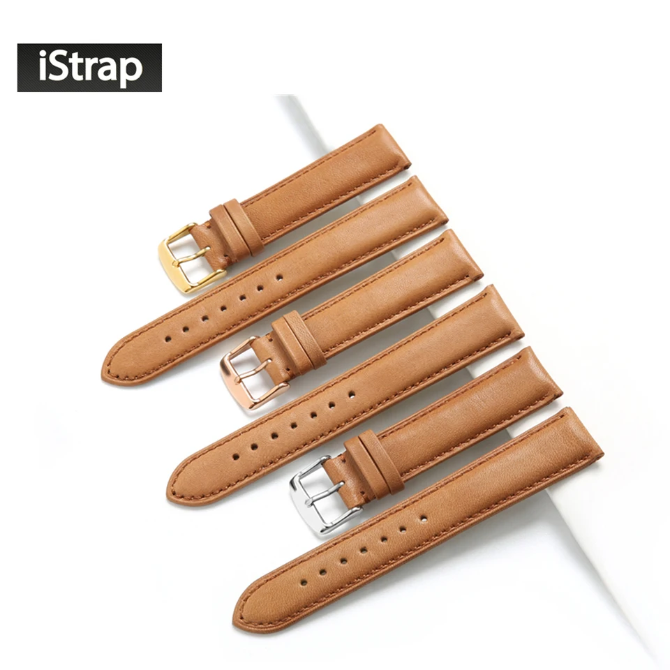 IStrap Новое поступление 18 мм 19 20 21 22 светильник коричневый винтажный ремешок для