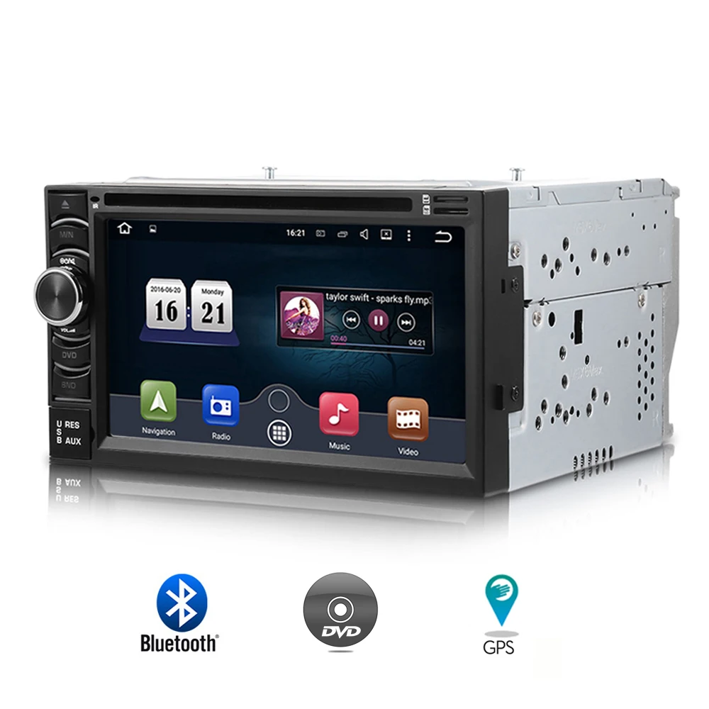 6116 г 2 Din Авторадио автомобильный мультимедийный CD DVD плеер с Bluetooth gps навигация 6 5